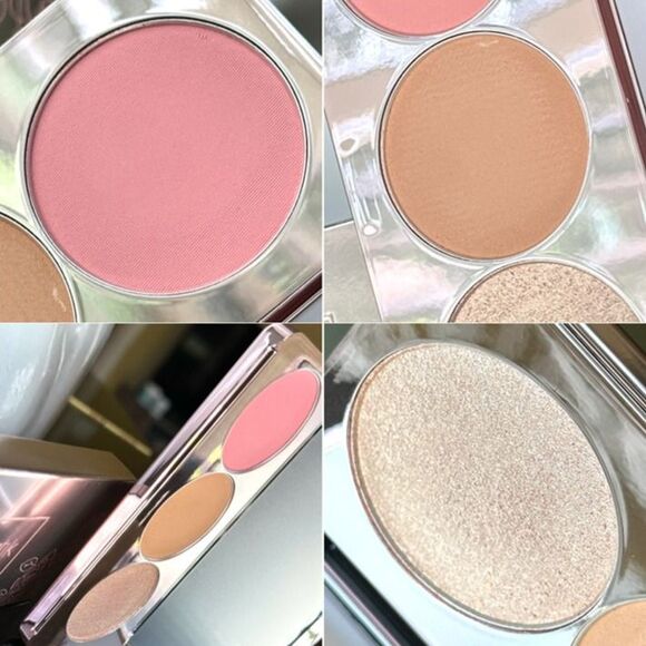 GIRLACTIK Blush Me & Glow Face Palette Pink Blush Bronzer Highlight Trio Light - Picture 5 of 11